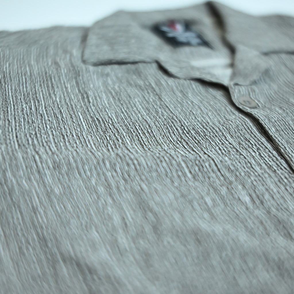 Heather Grey Textured Semi-Formal Shirt | Boxy fit | Unisex