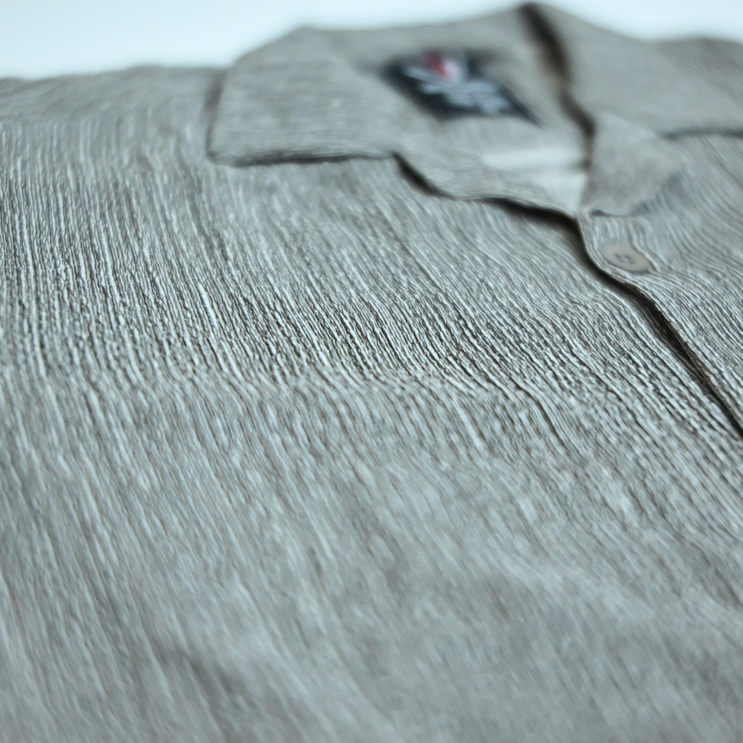 Heather Grey Textured Semi-Formal Shirt | Boxy fit | Unisex