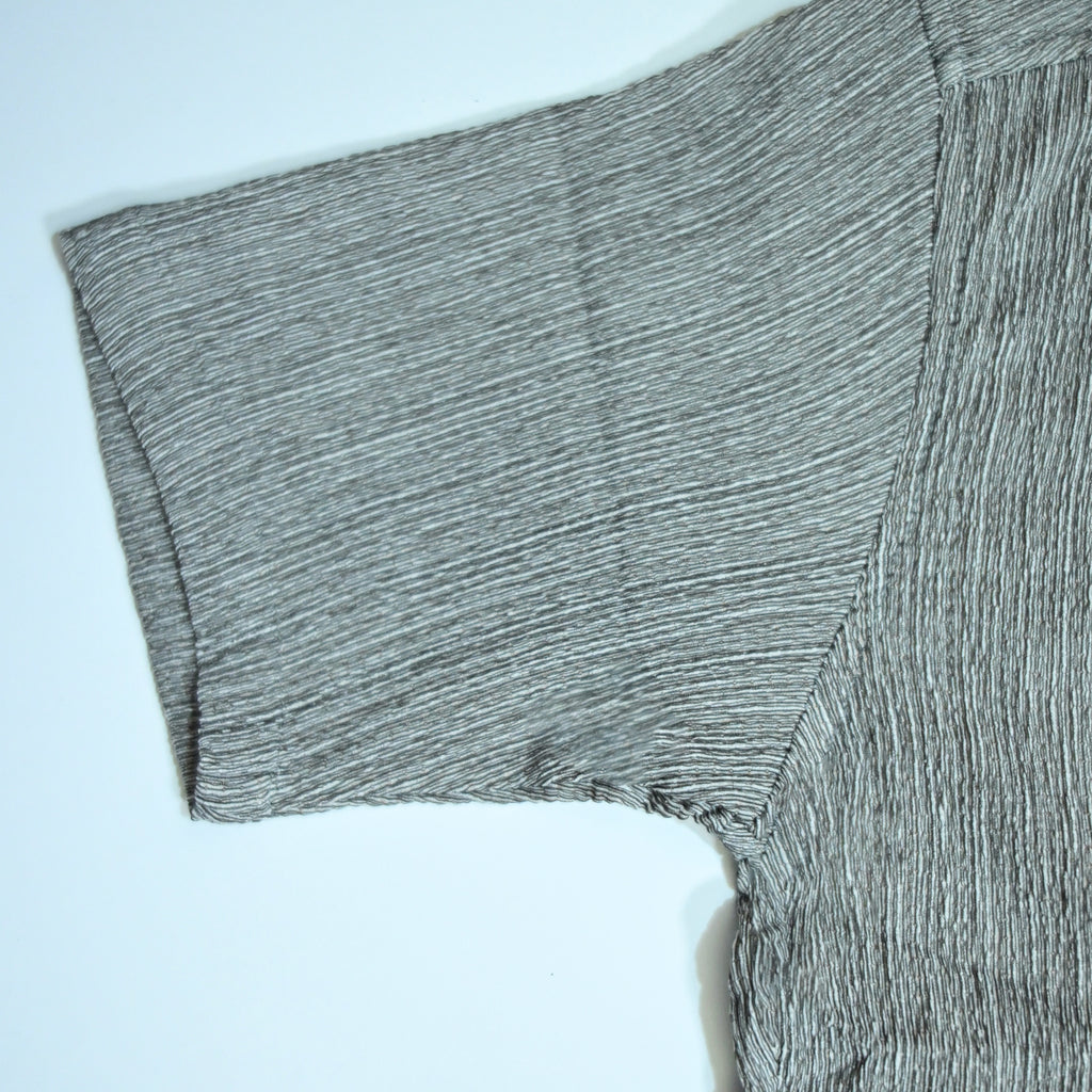 Heather Grey Textured Semi-Formal Shirt | Boxy fit | Unisex
