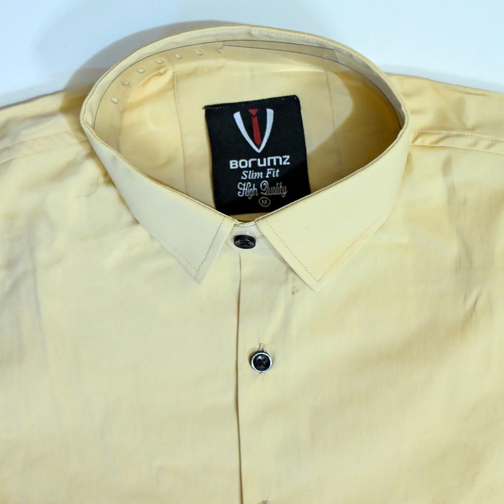 Butter yellow Regular Fit Semi-Formal Shirt