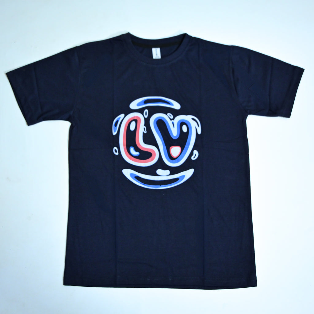 Regular Fit Graphic Print T-Shirt – Love Smile Design _ Dark Blue