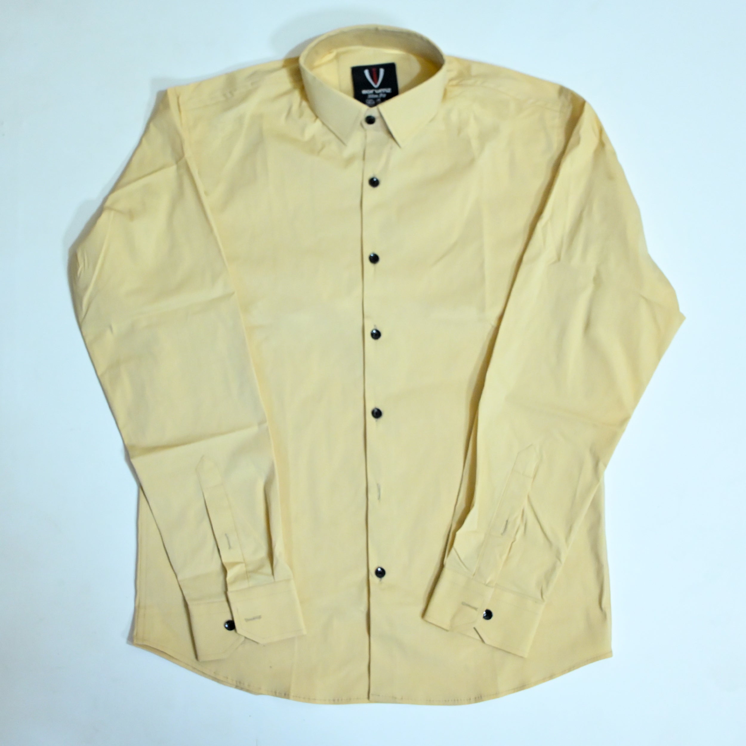 Butter yellow Regular Fit Semi-Formal Shirt