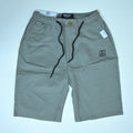 Cotton Twill Drawstring Shorts – Stone Grey