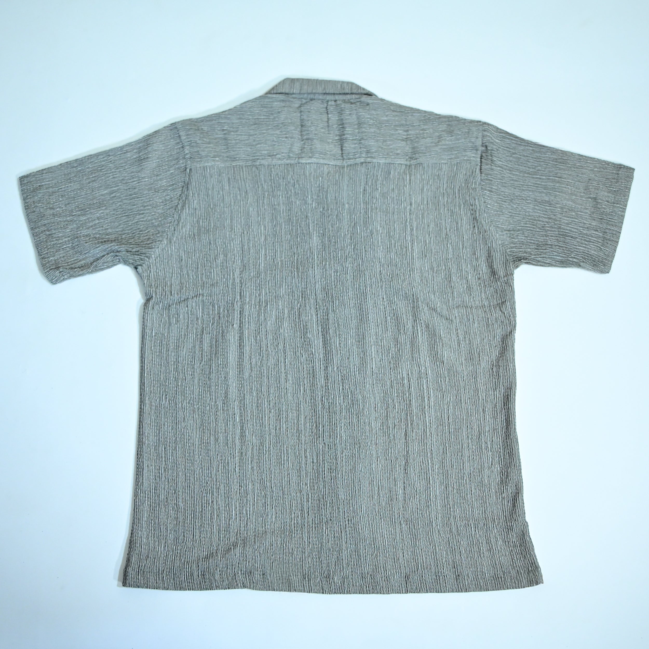 Heather Grey Textured Semi-Formal Shirt | Boxy fit | Unisex