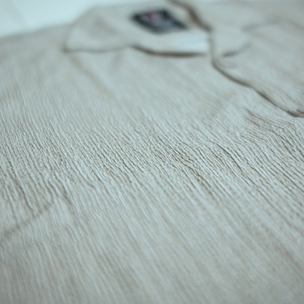 Sand Grey Textured Semi-Formal Shirt | Boxy fit | Unisex