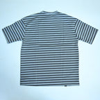 Textured Knit Stripe Drop Shoulder T-Shirt – Black & White