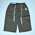Cotton Twill Drawstring Shorts – Olive Brown