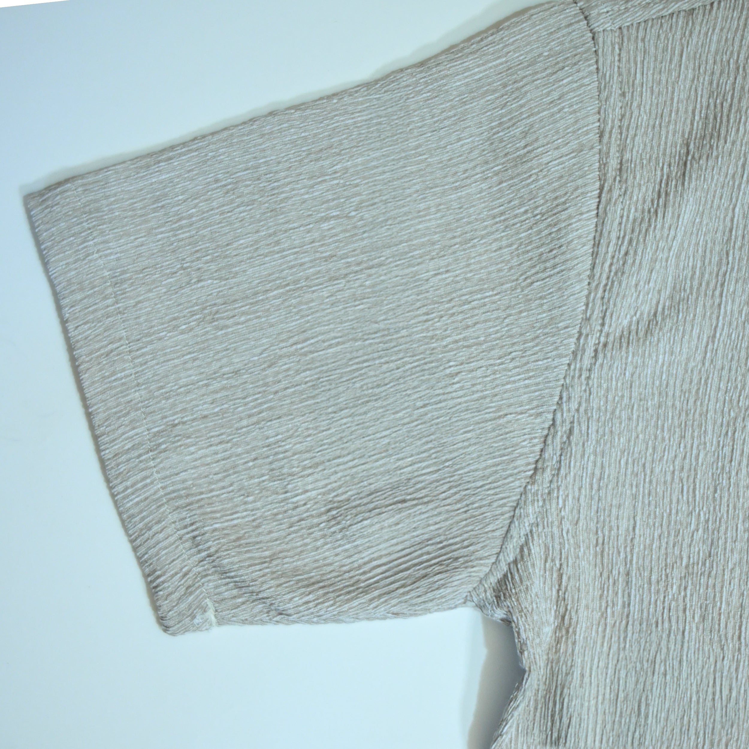 Sand Grey Textured Semi-Formal Shirt | Boxy fit | Unisex