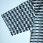 Textured Knit Stripe Drop Shoulder T-Shirt – Black & White