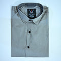 Stone Grey Regular Fit Semi-Formal Shirt