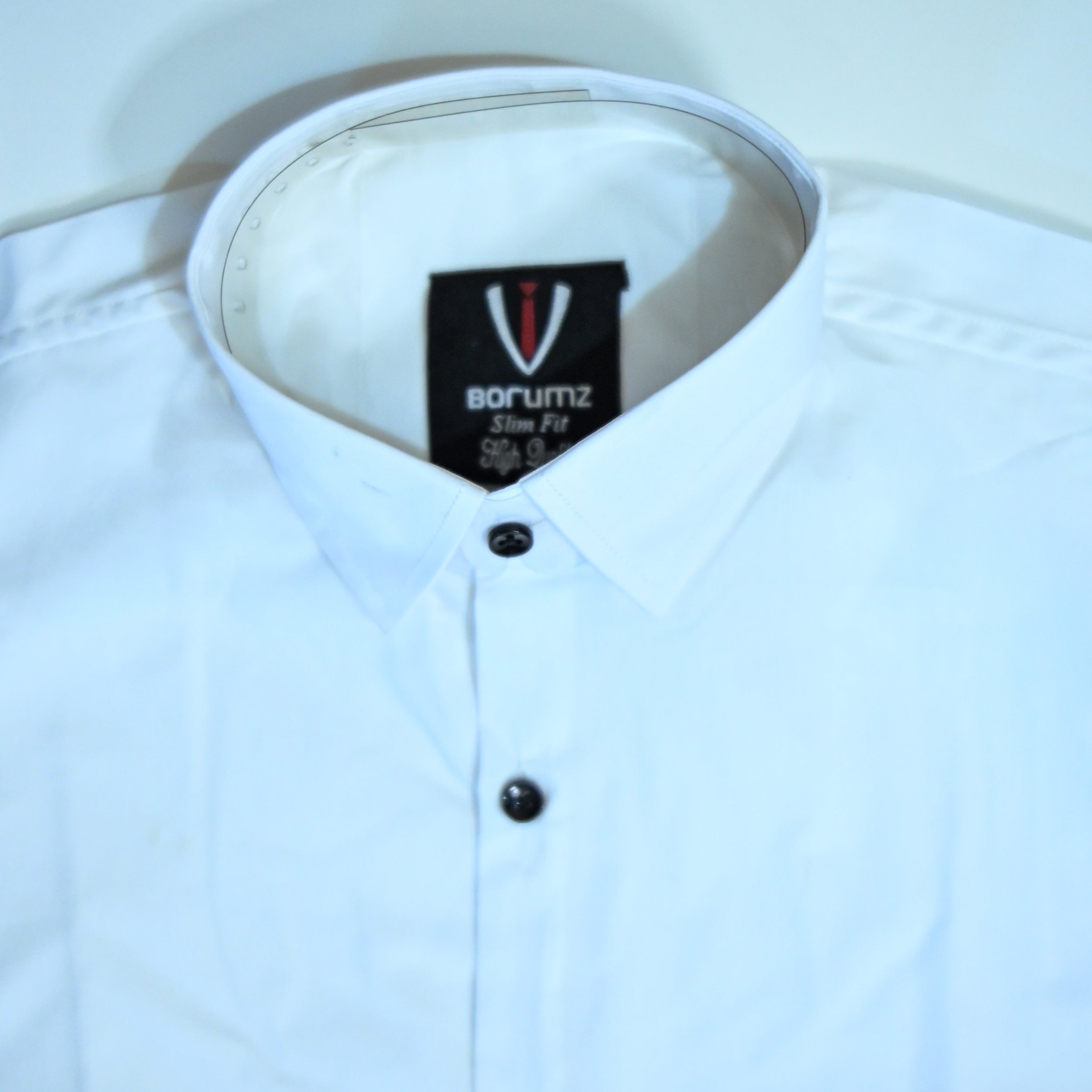 White Regular Fit Semi-Formal Shirt