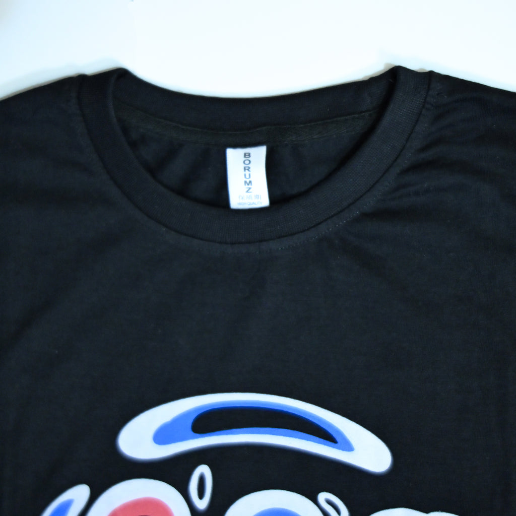 Regular Fit Graphic Print T-Shirt – Love Smile Design _ Black