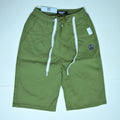 Cotton Twill Drawstring Shorts – Olive Green