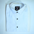 White Regular Fit Semi-Formal Shirt