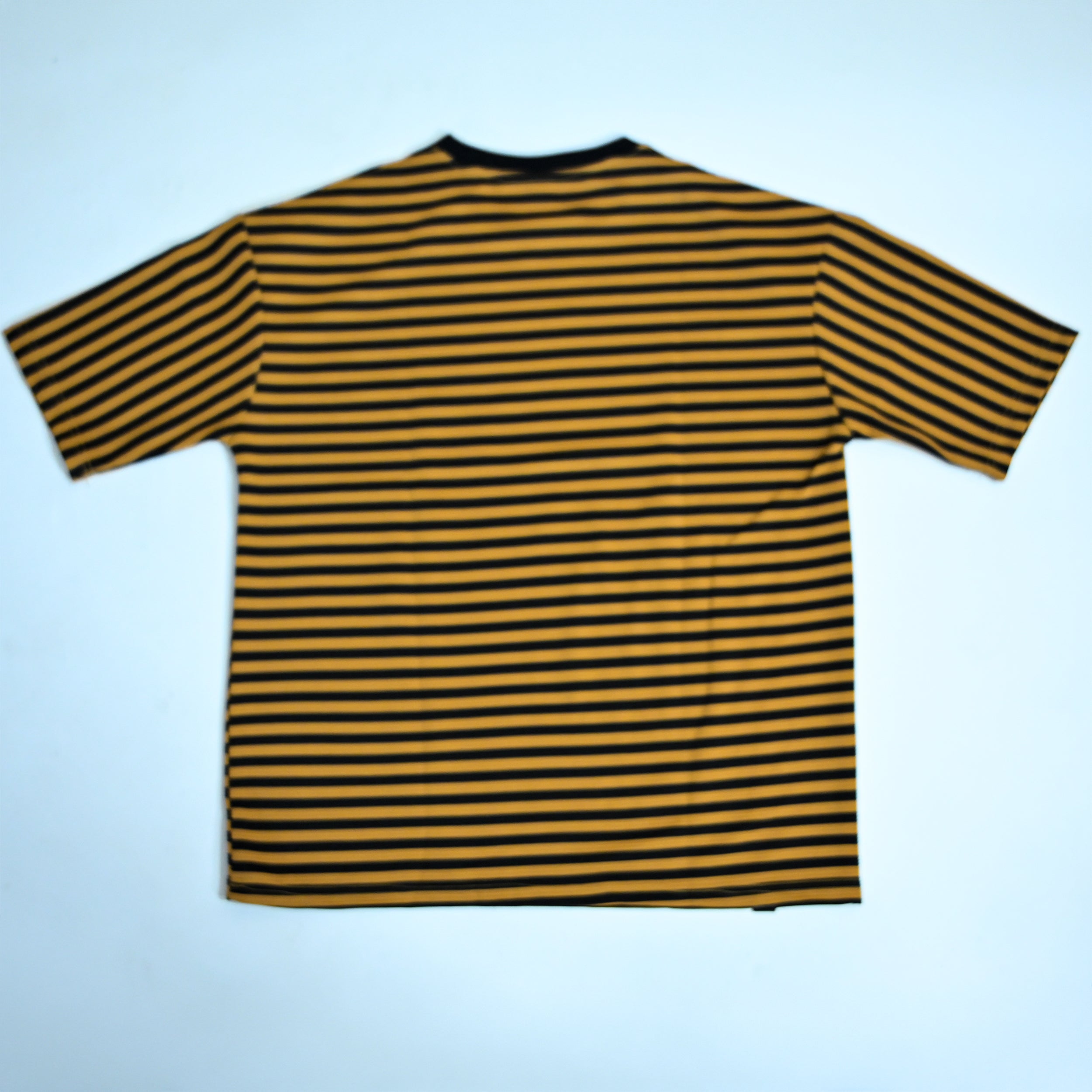 Mustard & Black Striped Drop Shoulder T-Shirt