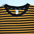 Mustard & Black Striped Drop Shoulder T-Shirt