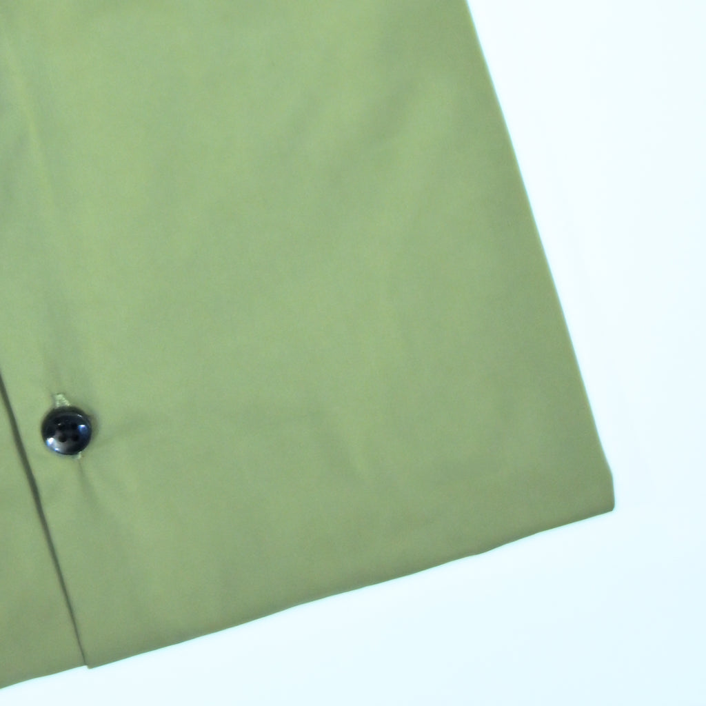 Olive Green Regular Fit Semi-Formal Shirt