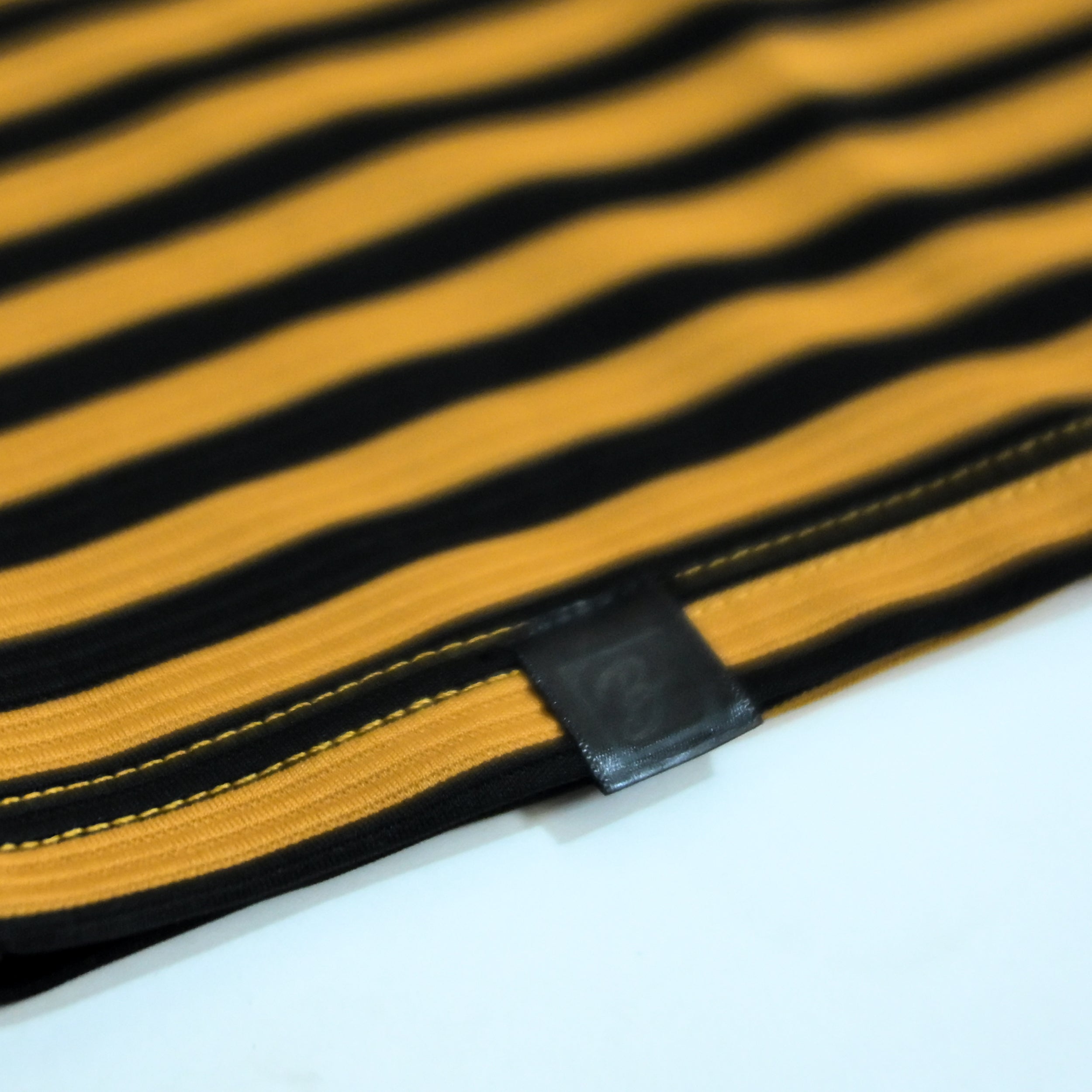 Mustard & Black Striped Drop Shoulder T-Shirt