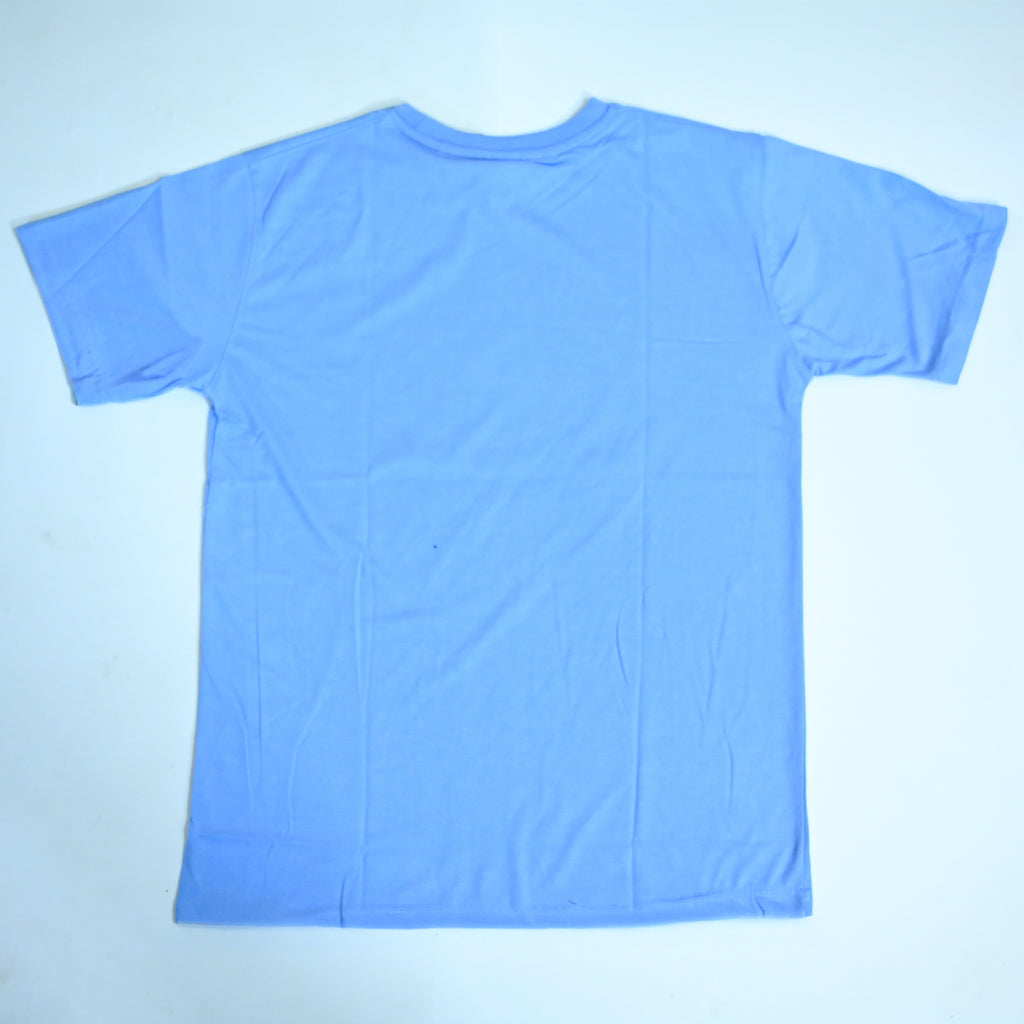 Regular Fit Graphic Print T-Shirt – Love Smile Design _ Sky Blue