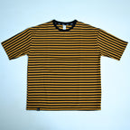 Mustard & Black Striped Drop Shoulder T-Shirt