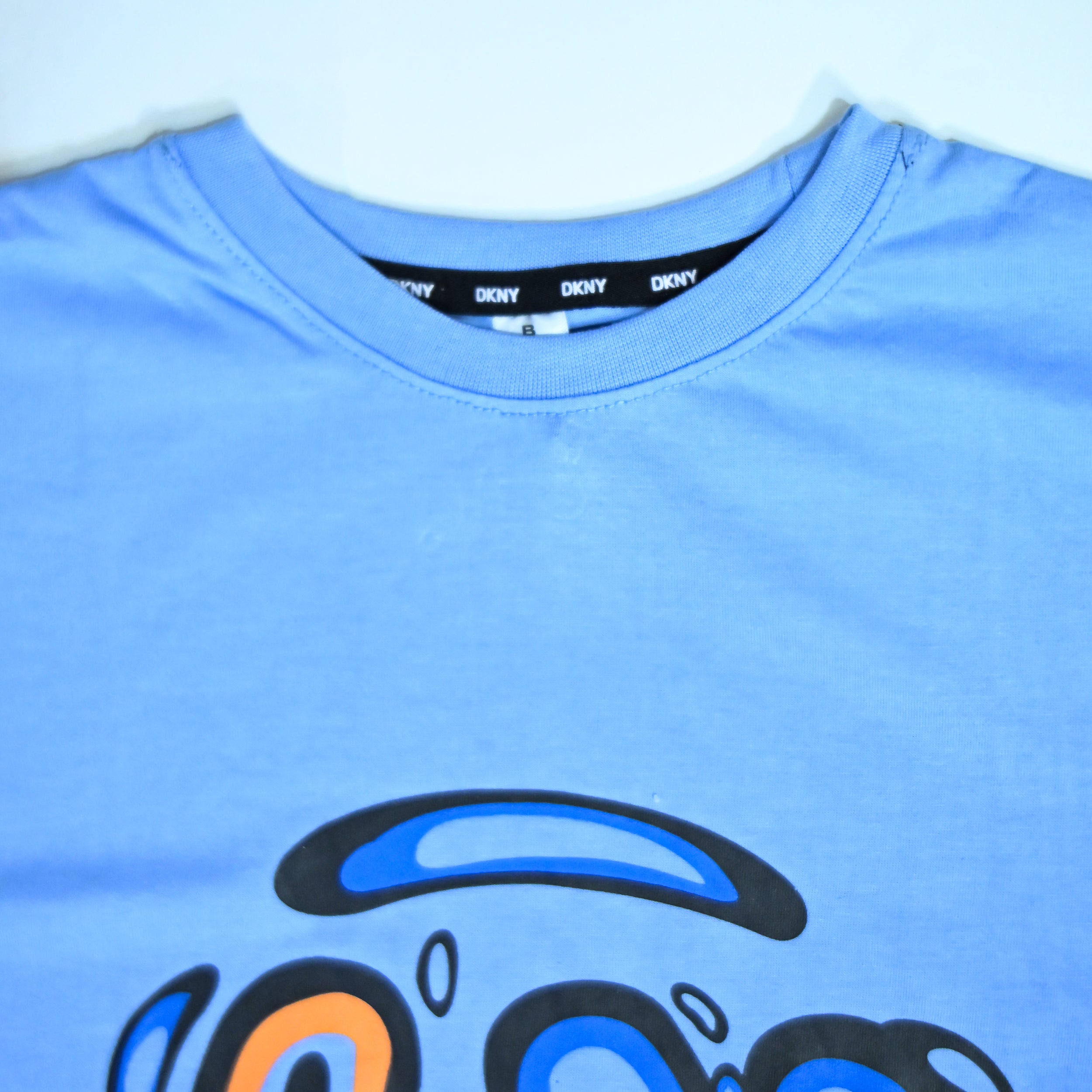 Regular Fit Graphic Print T-Shirt – Love Smile Design _ Sky Blue