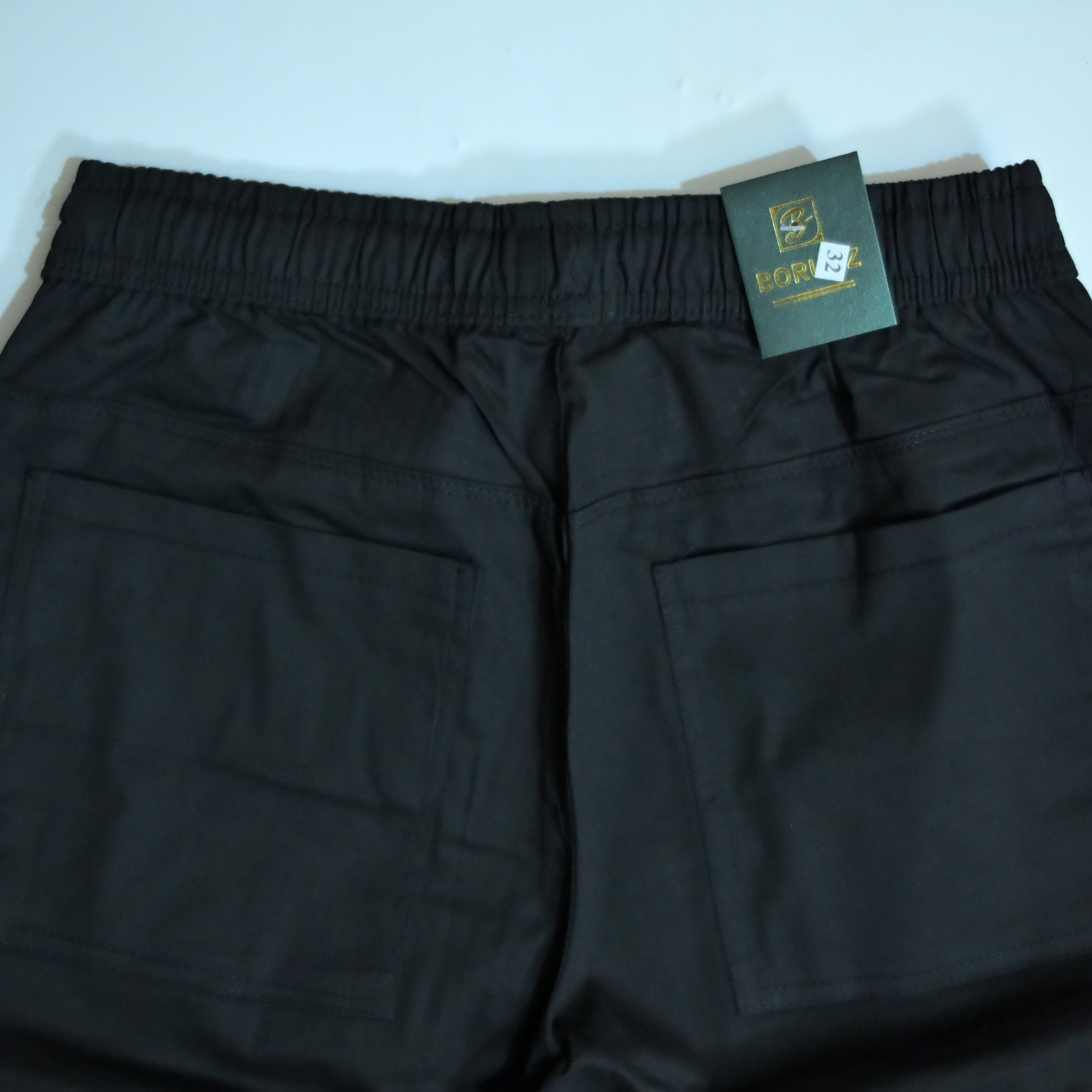 Black Cotton Cargo Pants | Regular Fit Utility Trousers