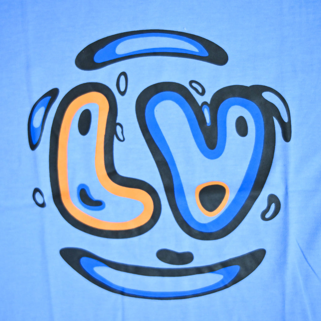 Regular Fit Graphic Print T-Shirt – Love Smile Design _ Sky Blue