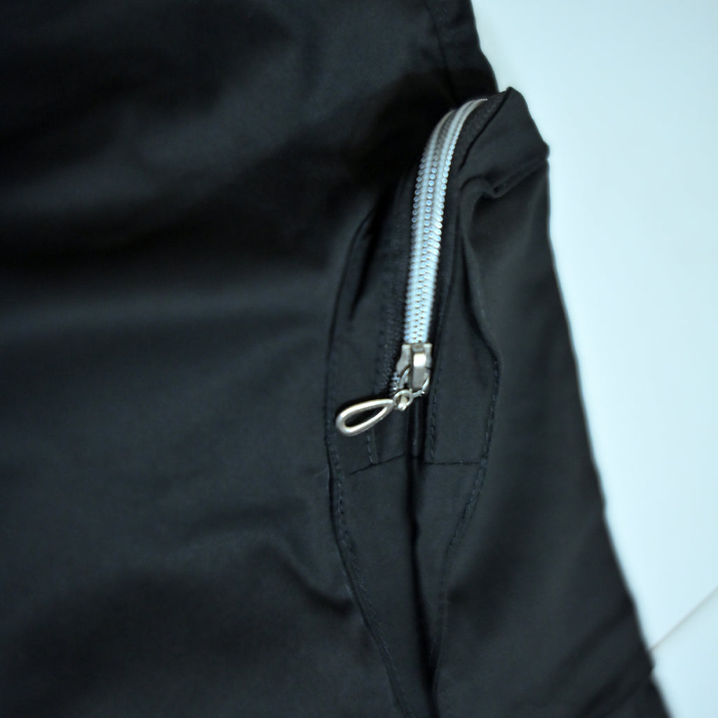 Black Cotton Cargo Pants | Regular Fit Utility Trousers