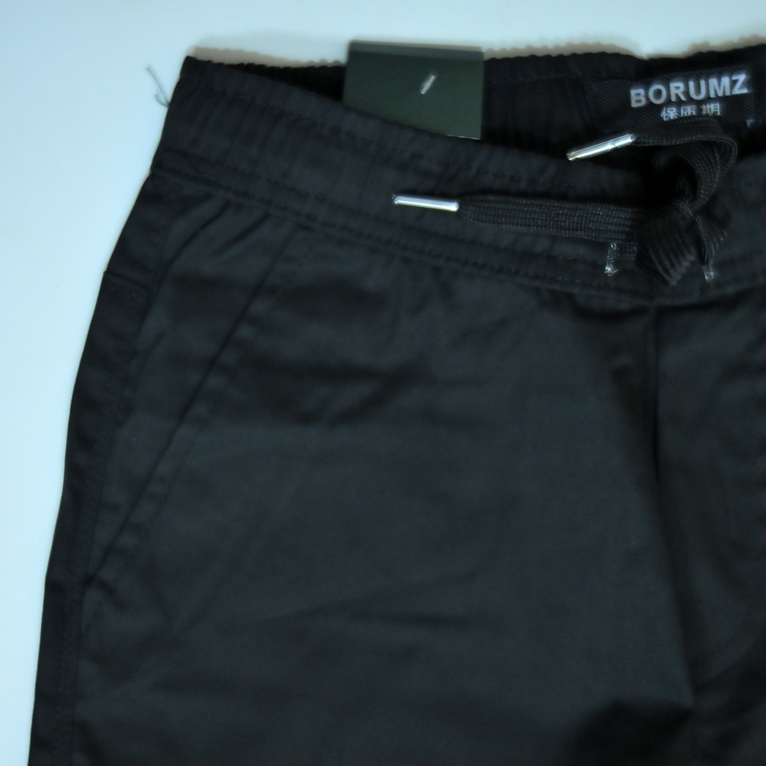 Black Cotton Cargo Pants | Regular Fit Utility Trousers