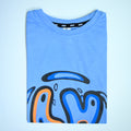 Regular Fit Graphic Print T-Shirt – Love Smile Design _ Sky Blue