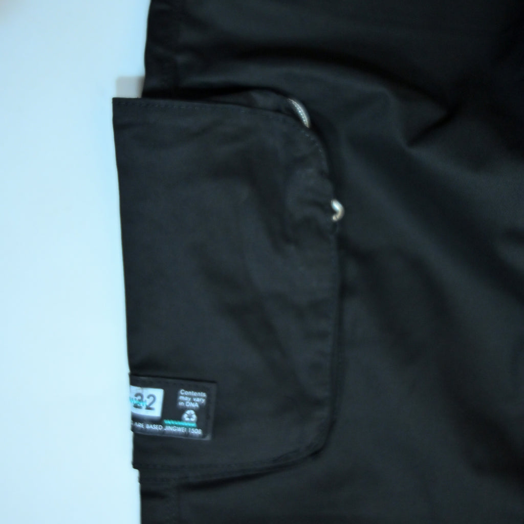 Black Cotton Cargo Pants | Regular Fit Utility Trousers