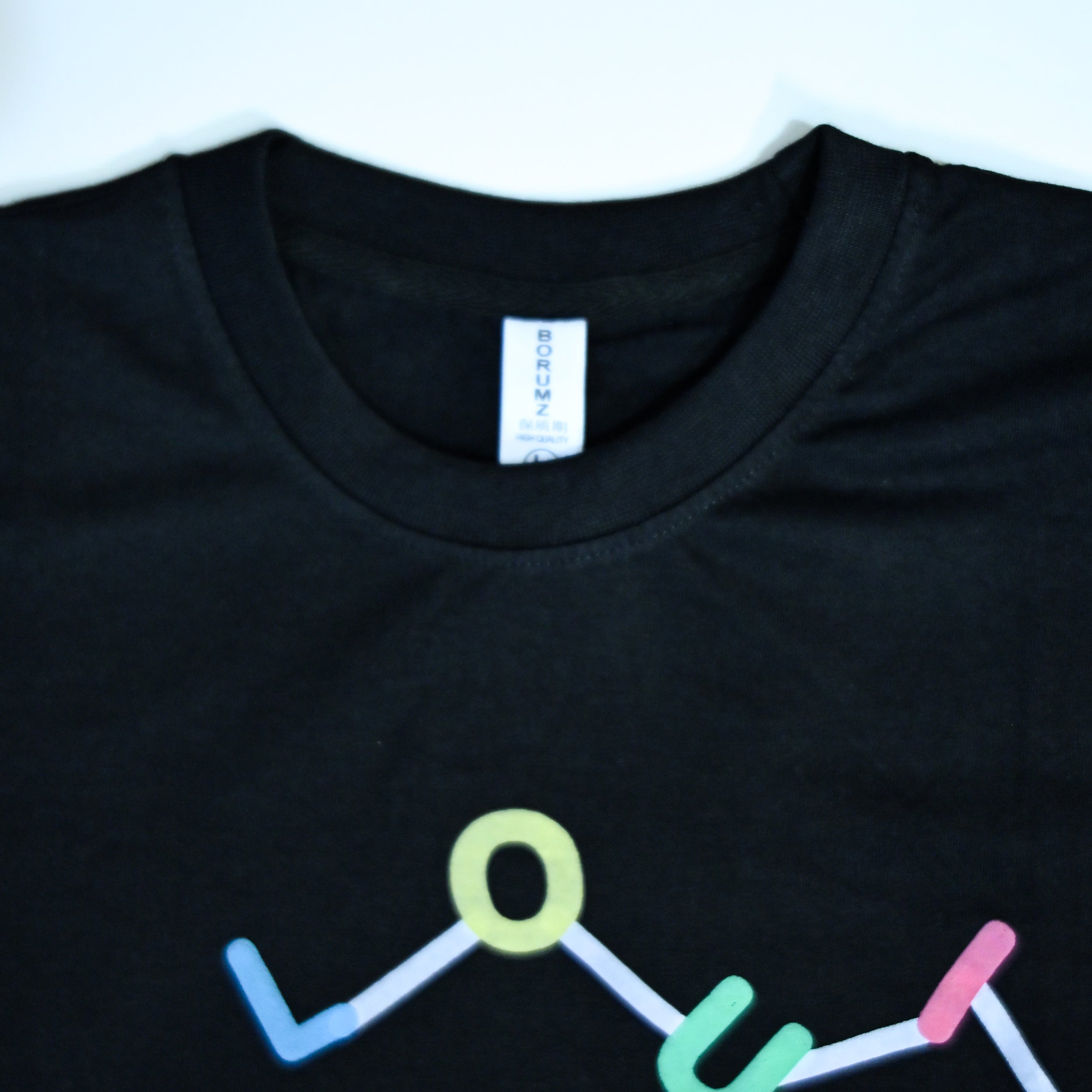 Regular Fit Abstract Typography Graphic T-Shirt _ Black