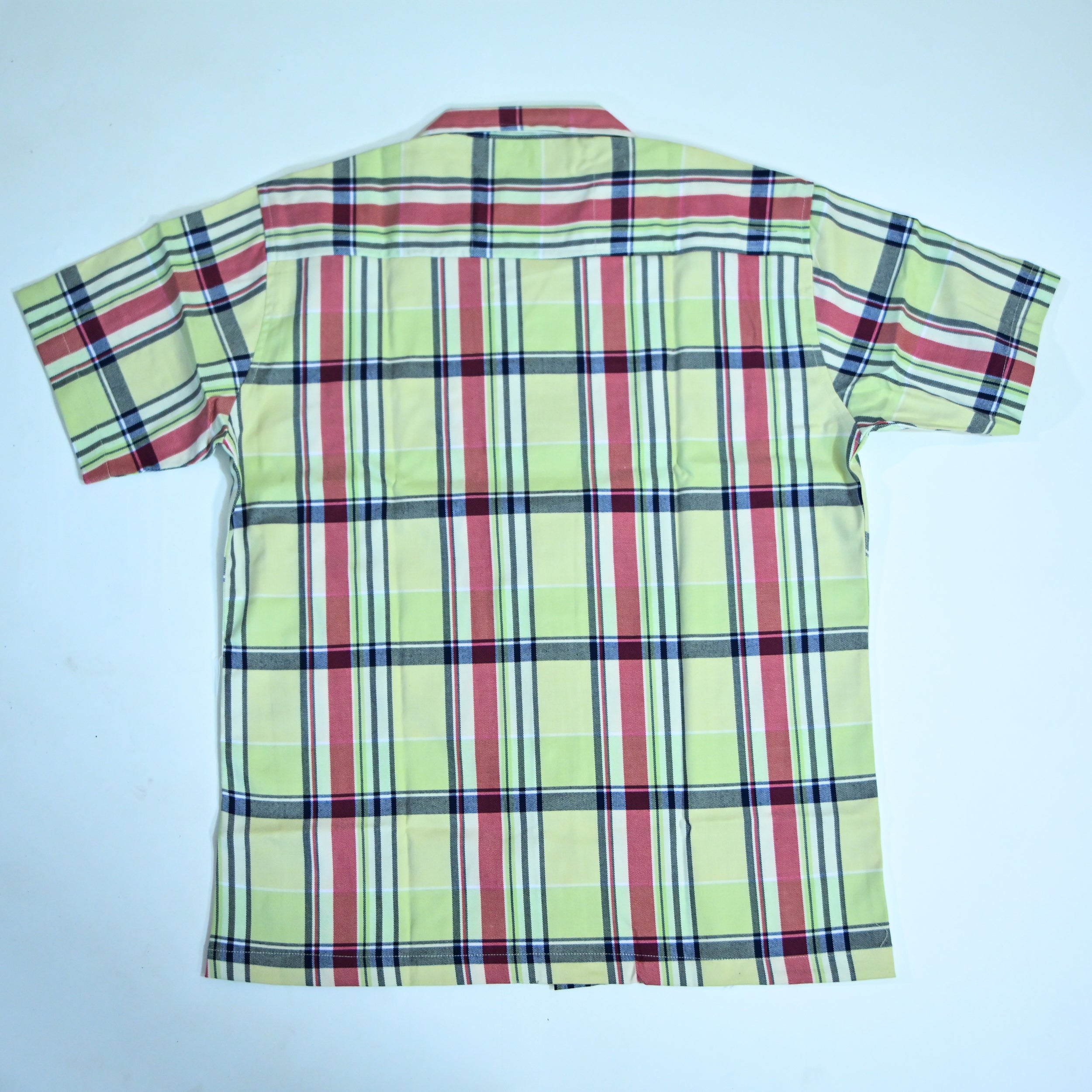 Lime Green Plaid Semi-Formal Shirt | Regular Fit | Unisex