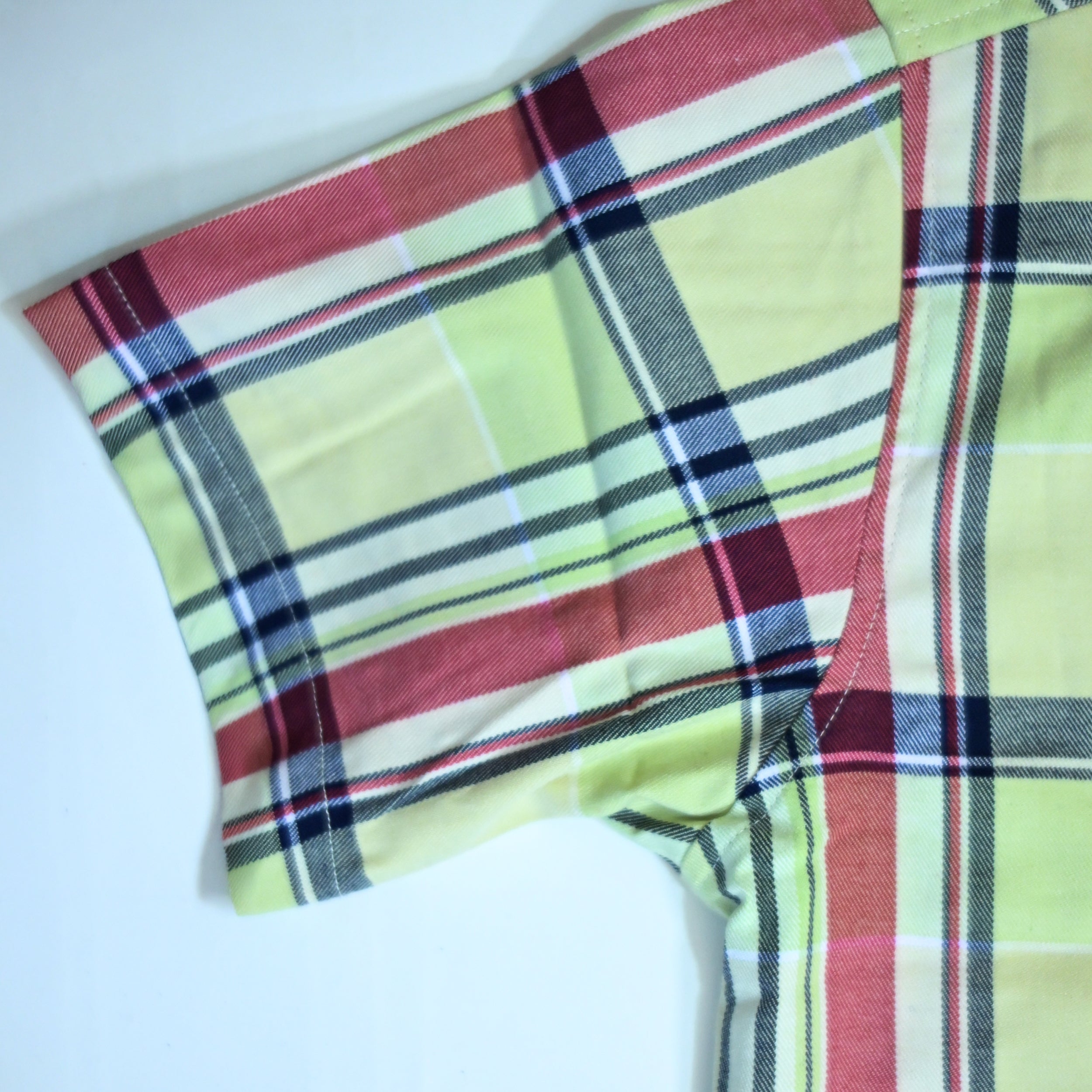 Lime Green Plaid Semi-Formal Shirt | Regular Fit | Unisex