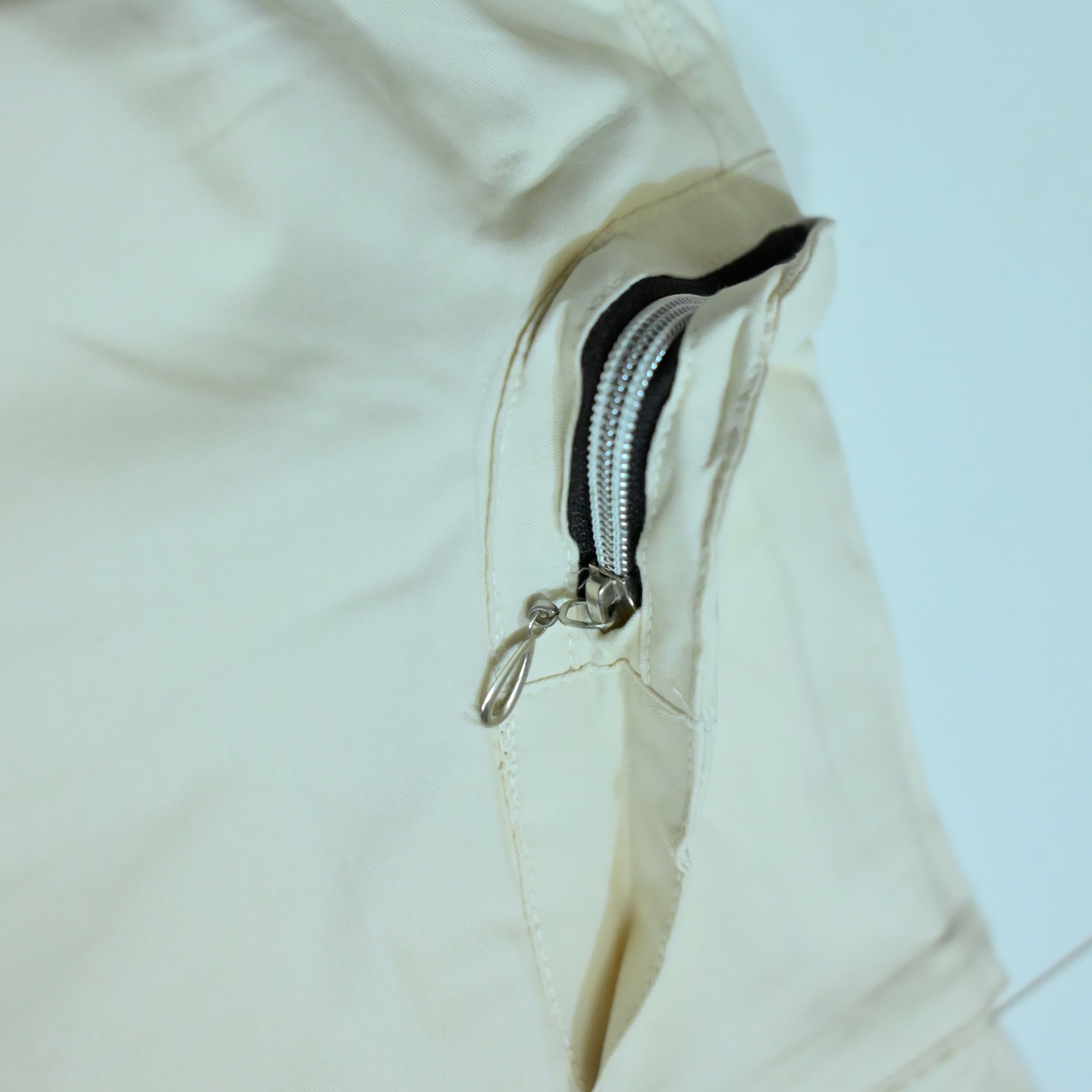 Off White Cotton Cargo Pants | Regular Fit Utility Trousers