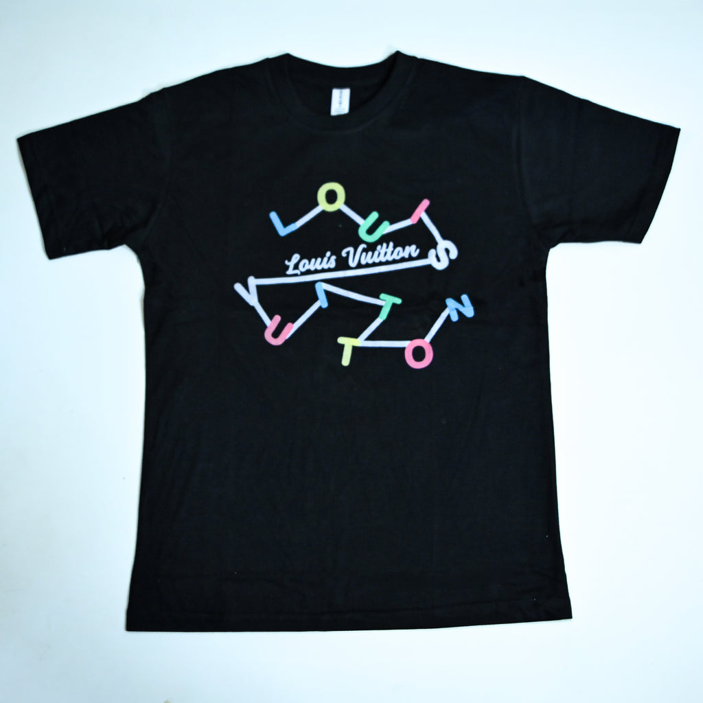 Regular Fit Abstract Typography Graphic T-Shirt _ Black