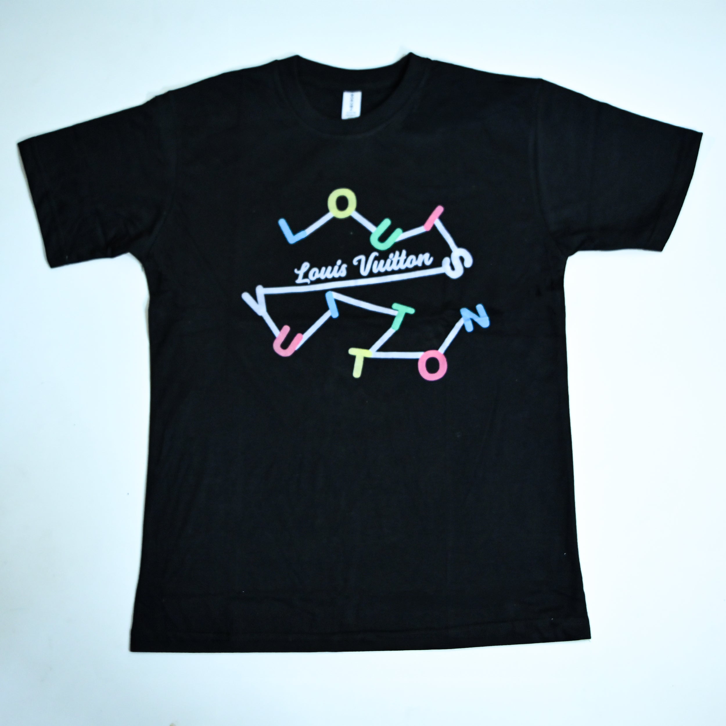 Regular Fit Abstract Typography Graphic T-Shirt _ Black