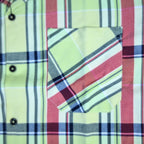 Lime Green Plaid Semi-Formal Shirt | Regular Fit | Unisex