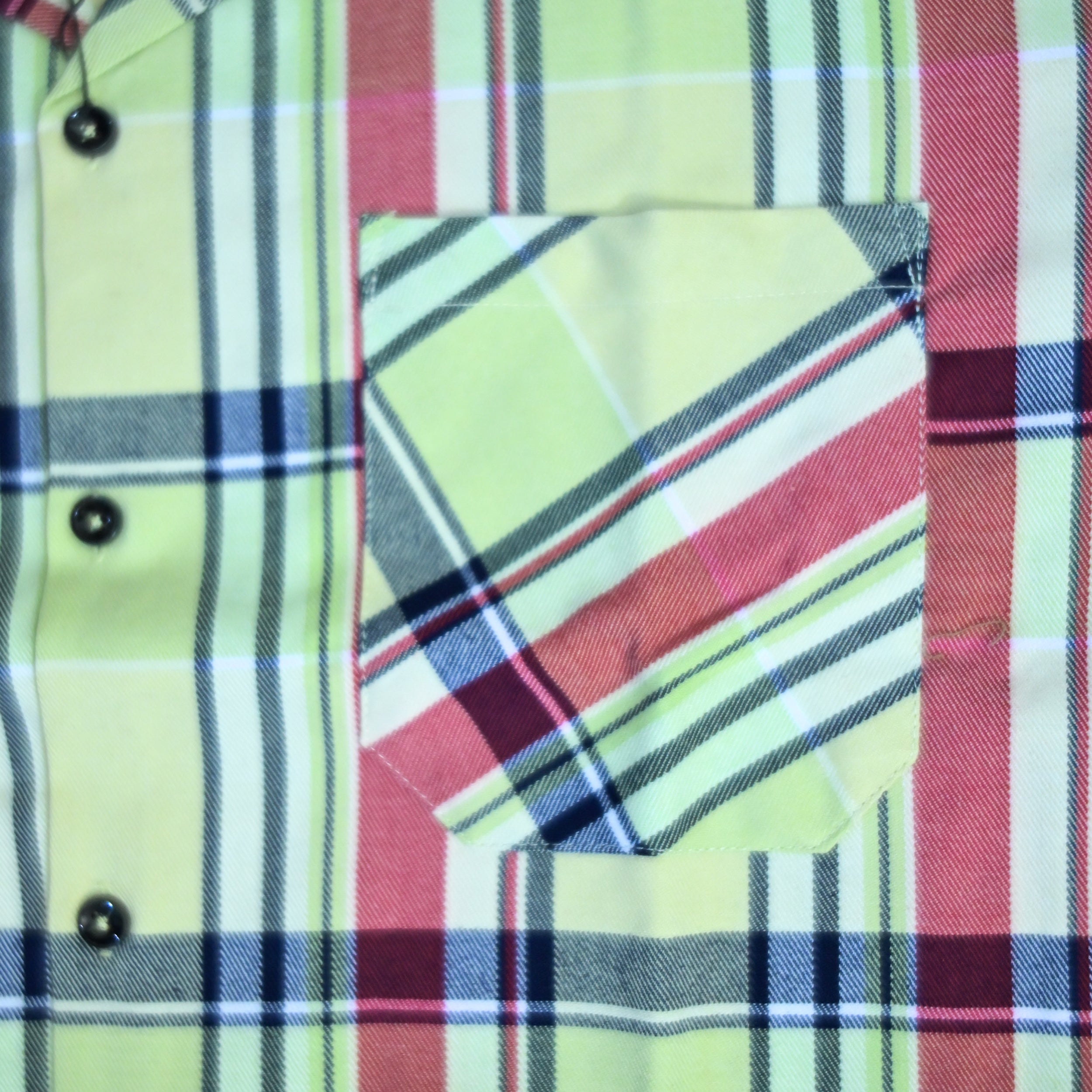 Lime Green Plaid Semi-Formal Shirt | Regular Fit | Unisex