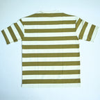 Olive & Cream Fine Stripe Drop Shoulder T-Shirt