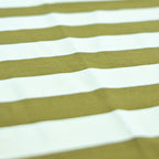 Olive & Cream Fine Stripe Drop Shoulder T-Shirt