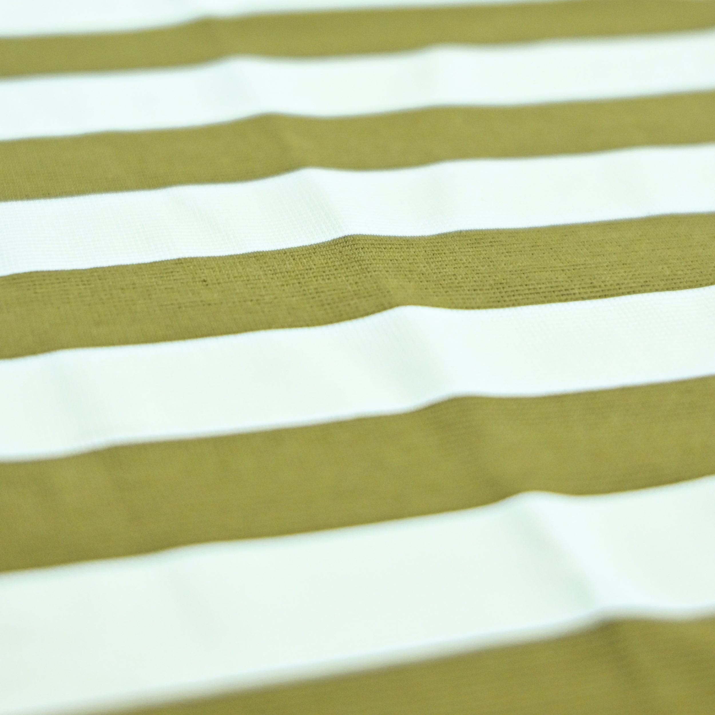 Olive & Cream Fine Stripe Drop Shoulder T-Shirt