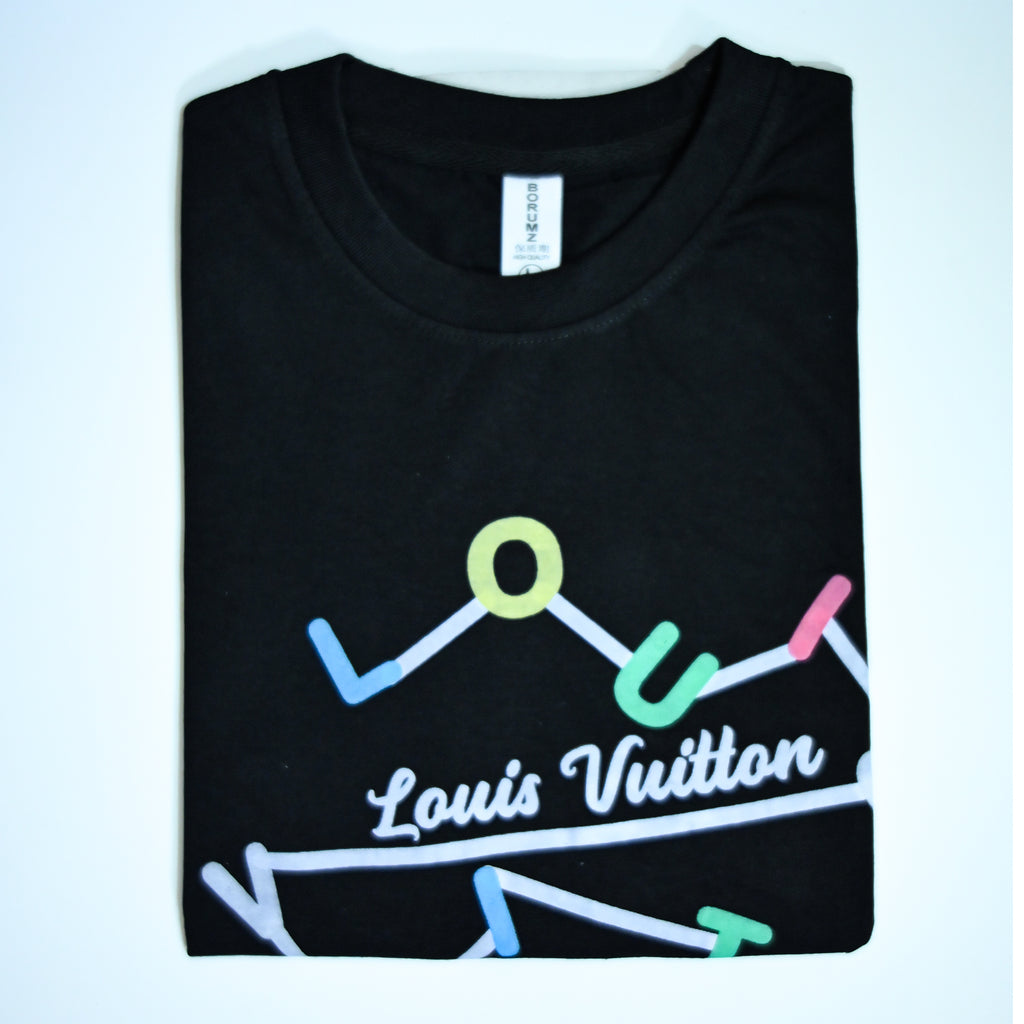 Regular Fit Abstract Typography Graphic T-Shirt _ Black
