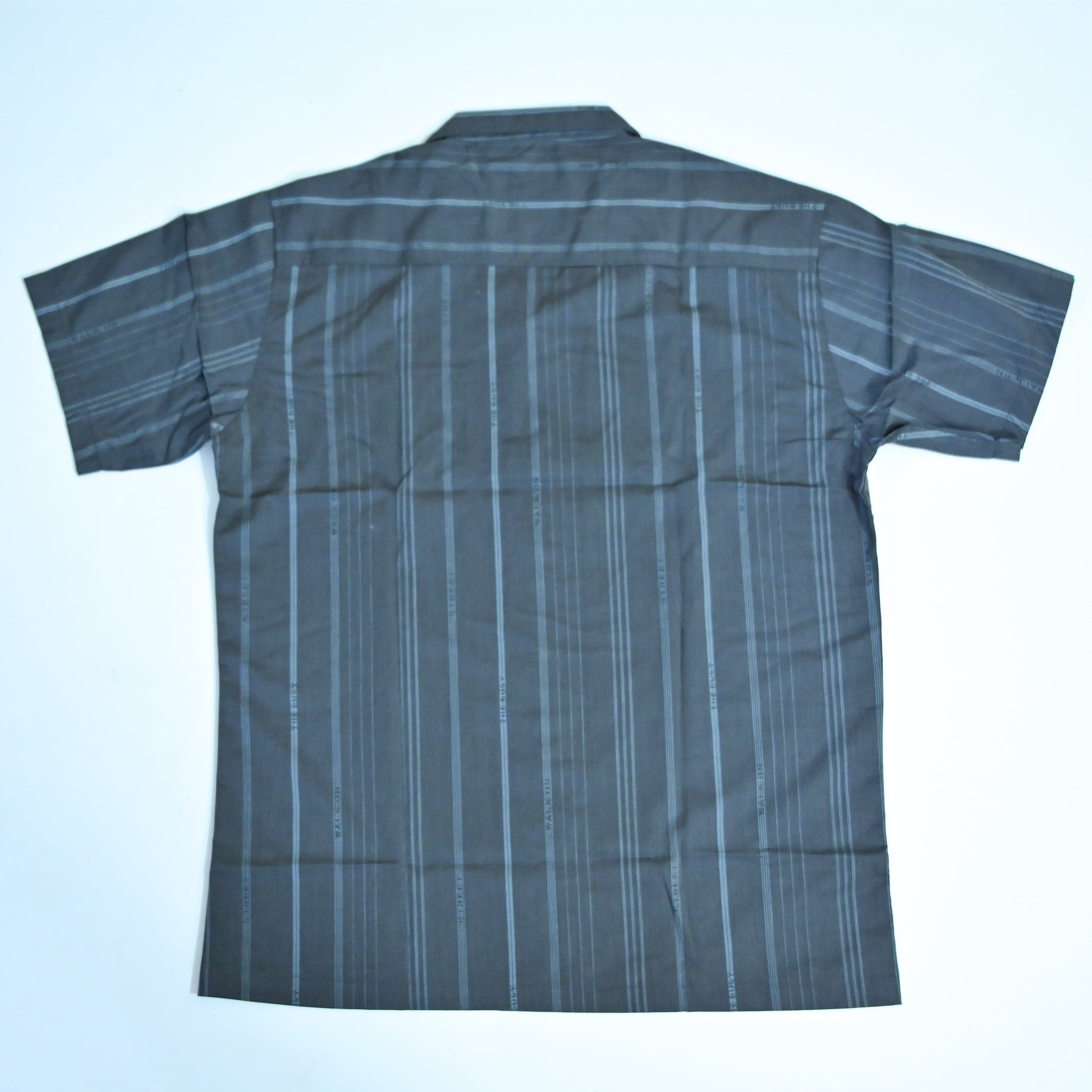 Charcoal Grey Striped Semi-Formal Shirt | Regular Fit | Unisex