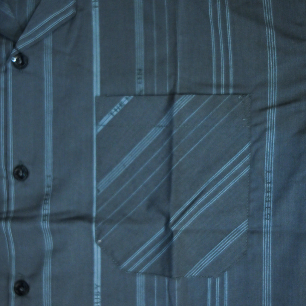 Charcoal Grey Striped Semi-Formal Shirt | Regular Fit | Unisex
