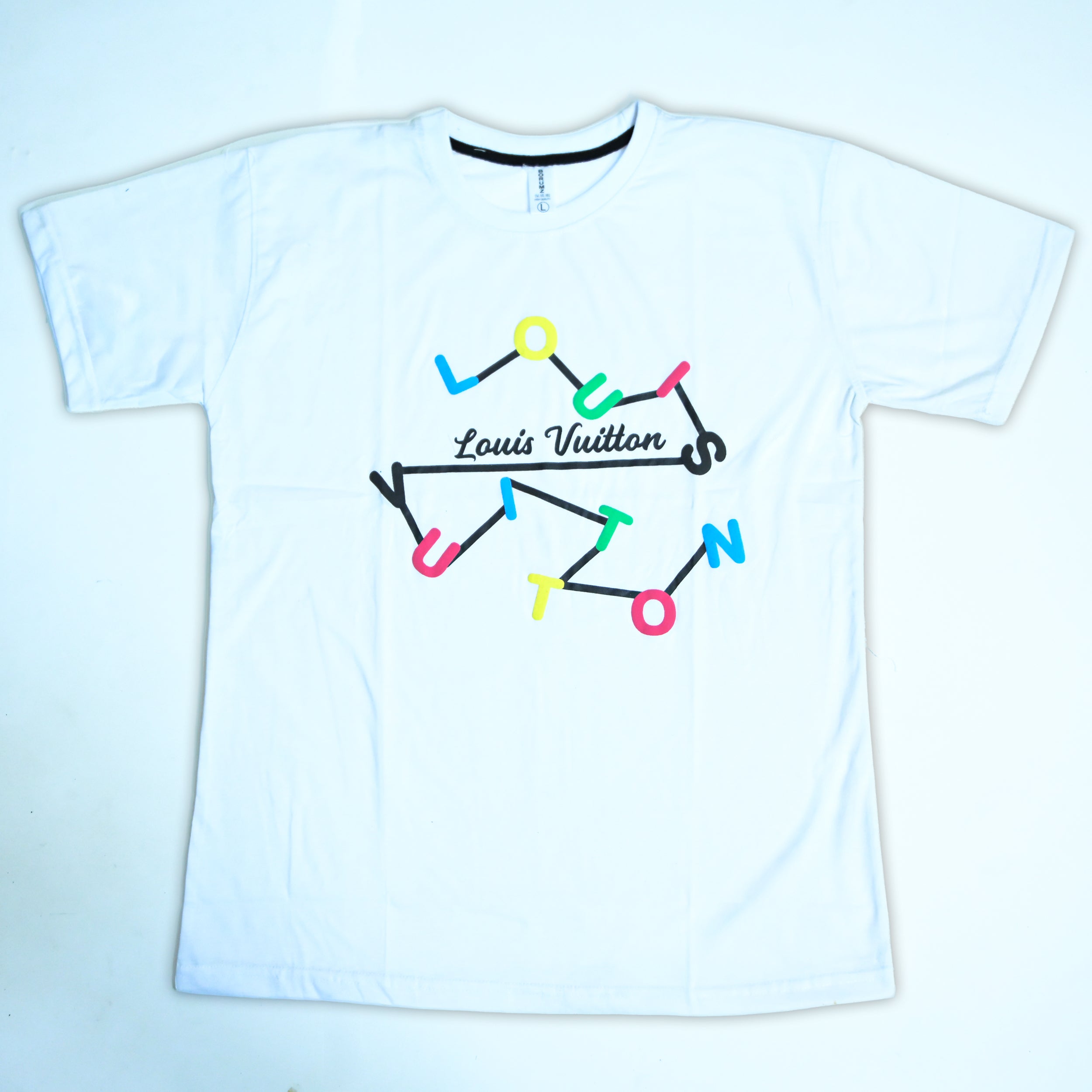Regular Fit Abstract Typography Graphic T-Shirt _ White