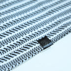 Grey & White Textured Stripe Drop Shoulder T-Shirt
