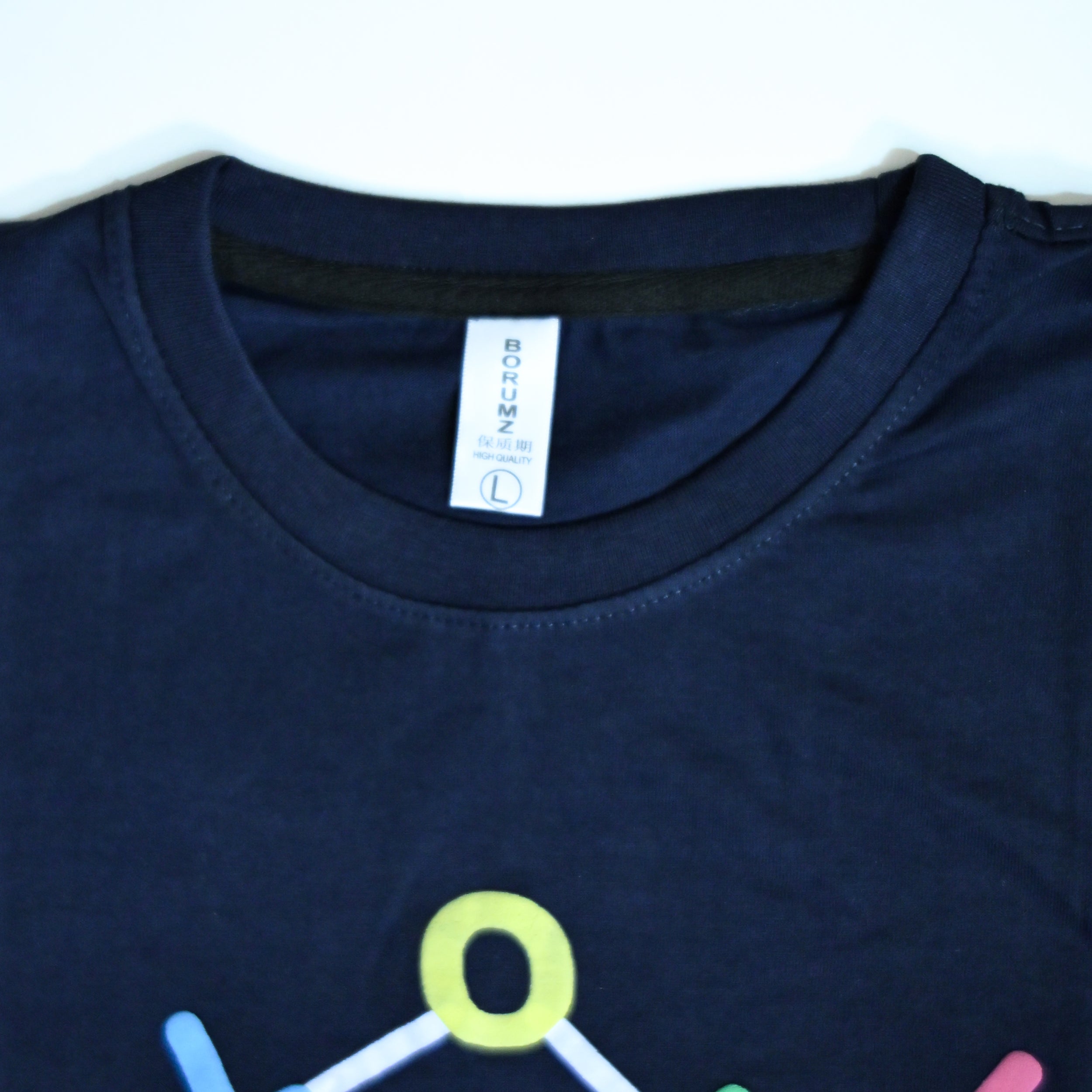 Regular Fit Abstract Typography Graphic T-Shirt _ Navy