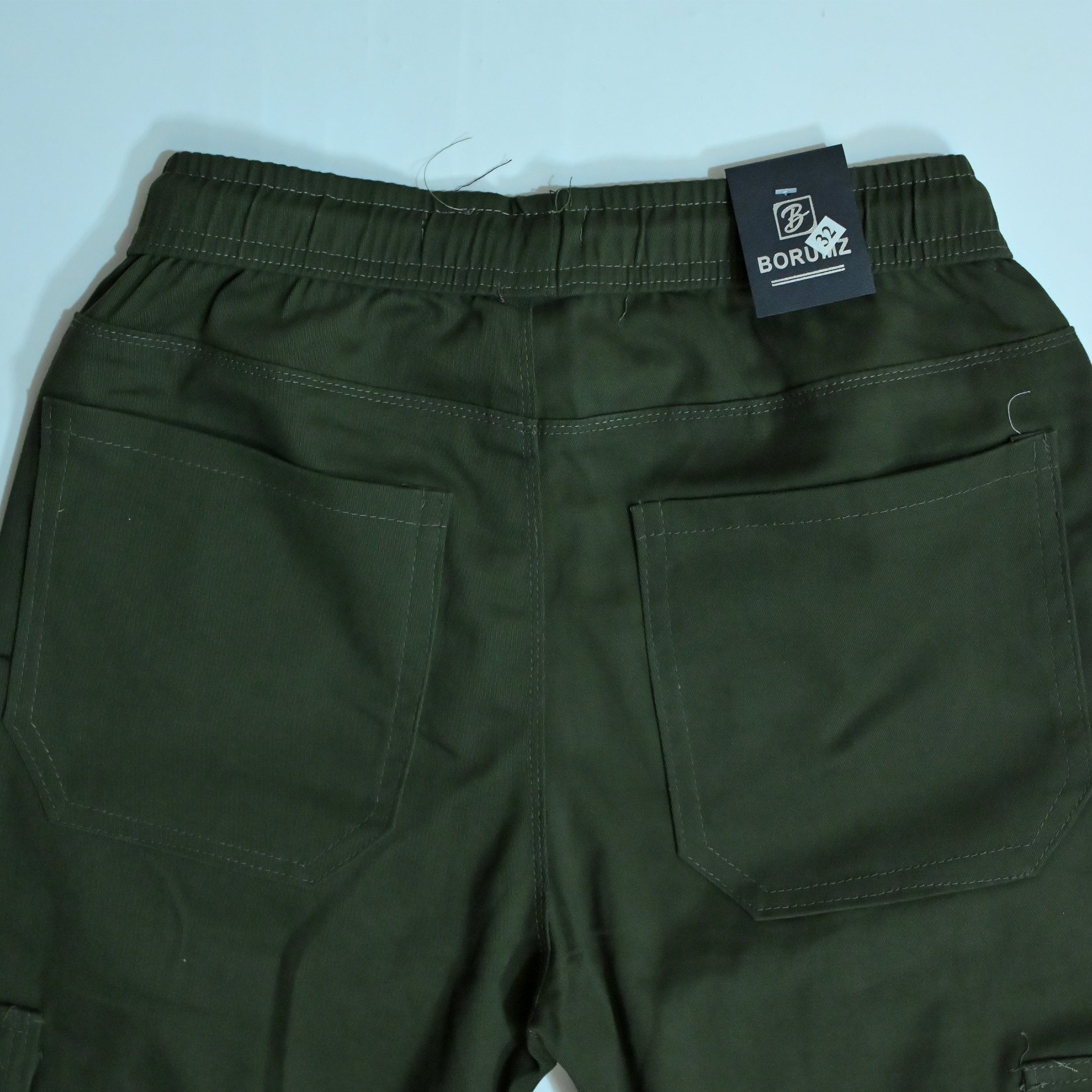Dark Olive Cargo Pants | Relaxed Fit Cotton Trousers