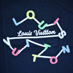 Regular Fit Abstract Typography Graphic T-Shirt _ Navy